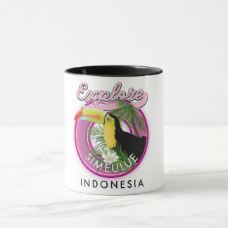 Explore Simeulue Indonesia logo. Mug