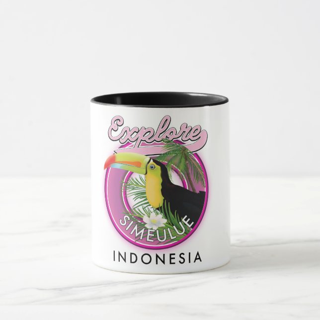 Explore Simeulue Indonesia logo. Mug (Center)
