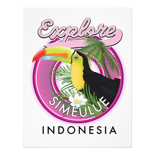 Explore Simeulue Indonesia logo. Photo Print (Front)
