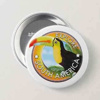 Explore South America vintage logo 7.5 Cm Round Badge