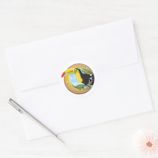 Explore South America vintage logo Classic Round Sticker