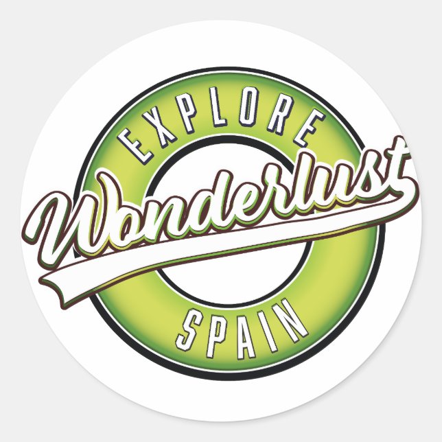 Explore Spain Wonderlust  Classic Round Sticker (Front)