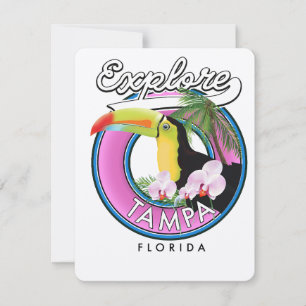 Explore Tampa Florida retro logo