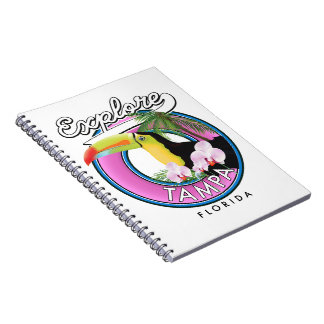 Explore Tampa Florida retro logo Notebook