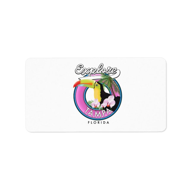 Explore Tampa Florida retro logo Sticker (Front)