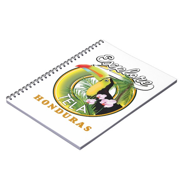 Explore Tela Honduras travel logo Notebook (Left Side)