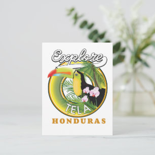 Explore Tela Honduras travel logo Postcard