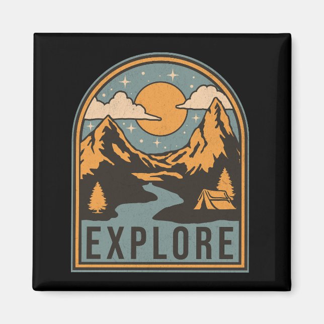 Explore text design magnet (Front)