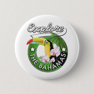 Explore the Bahamas logo Car Magnet 6 Cm Round Badge