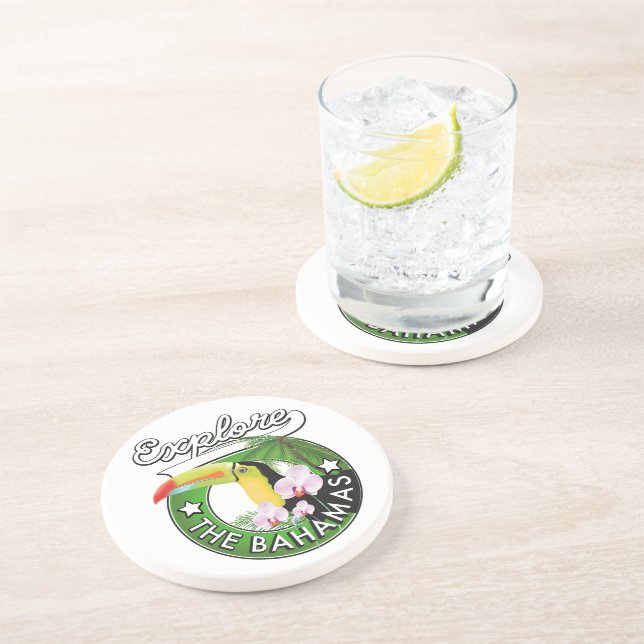 Explore the Bahamas logo Coaster (Side)