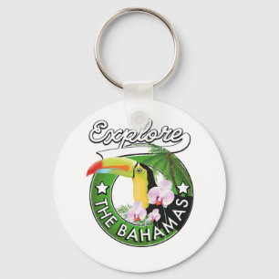 Explore the Bahamas logo Magnet Key Ring
