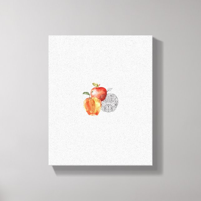 Explore the beauty of apple painting on canvas, canvas print (Front)