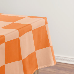 Explore the Beauty of Orange Chequerboard Tablecloth