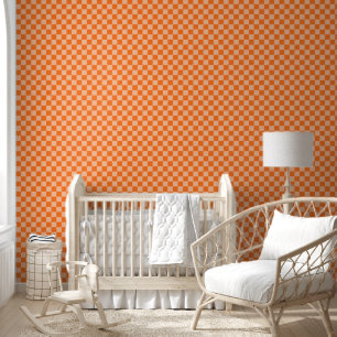 Explore the Beauty of Orange Chequerboard Wallpaper