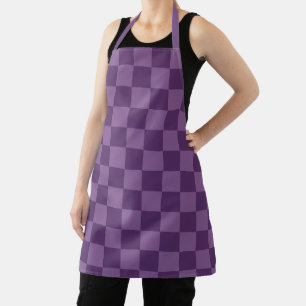  Explore the Beauty of Purple Chequerboard Pattern Apron