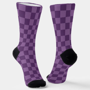 Explore the Beauty of Purple Chequerboard Pattern Socks