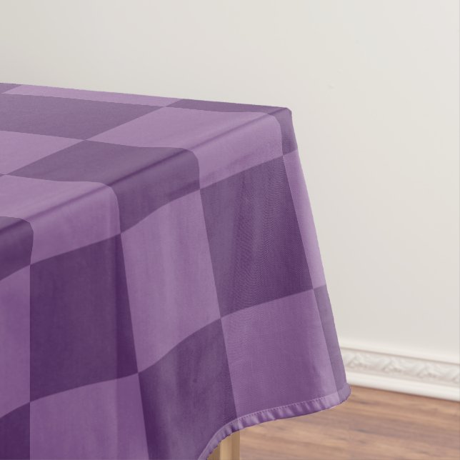 Explore the Beauty of Purple Chequerboard Pattern Tablecloth (In Situ)