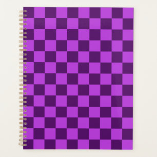  Explore the Boldness of Purple Chequerboard  Planner