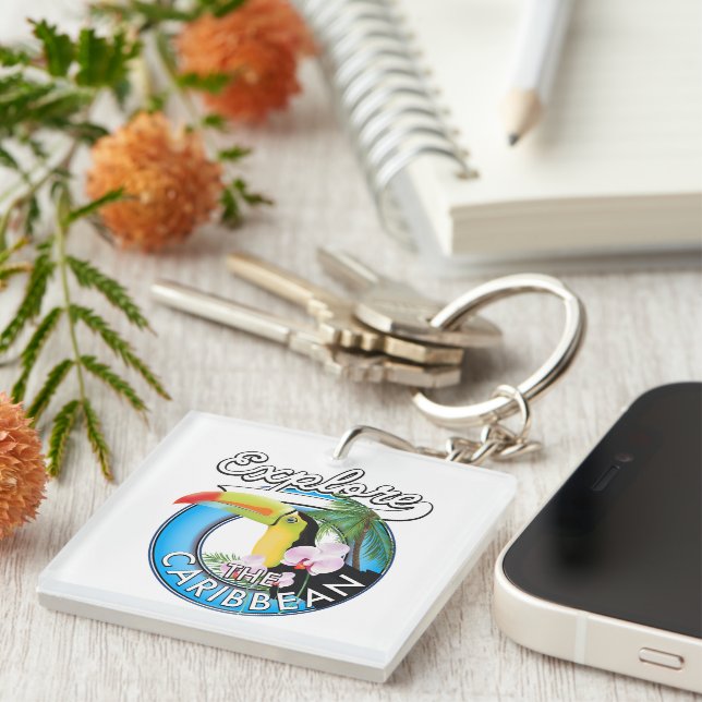 Explore the Caribbean travel patch. Key Ring (Front Right)