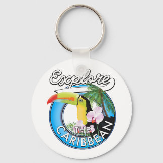 Explore the Caribbean travel patch. Key Ring