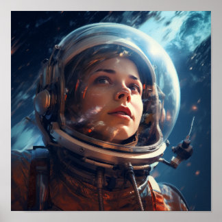 Explore the Cosmos with our Captivating Astronaut Poster