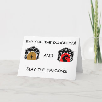 Explore the Dungeons, and Slay the Dragons - Card
