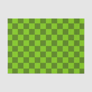 Explore the Elegance of Green Chequerboard Pattern Tissue Paper
