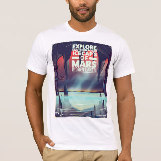 Explore the Ice Cap's Of Mars' Hidden lakes. T-Shirt
