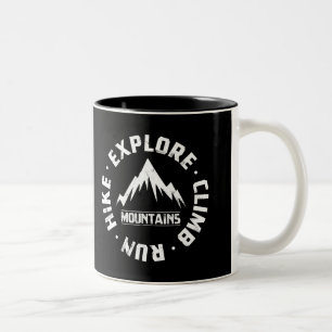 Explore The Mountains Two-Tone Coffee Mug