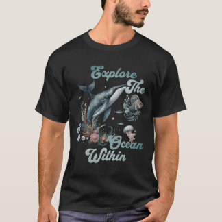 Explore the Ocean Within – Ocean Life Art T-Shirt