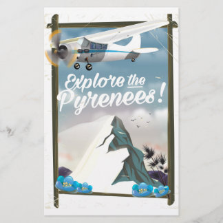 Explore the Pyrenees European mountains. Stationery