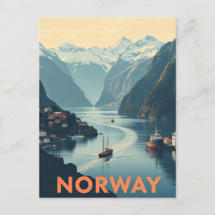 Explore the Scenic Beauty of Norway Travel  Postcard