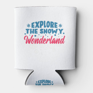 Explore the Snowy Wonderland Can Cooler