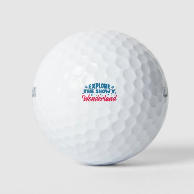 Explore the Snowy Wonderland Golf Balls (Front)