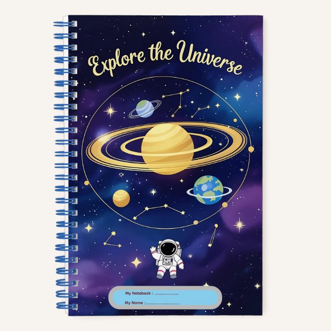 Explore the Universe – Astronomy Notebook Cover (Front)