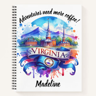 Explore the vibrant charm of Virginia in artwork Notebook