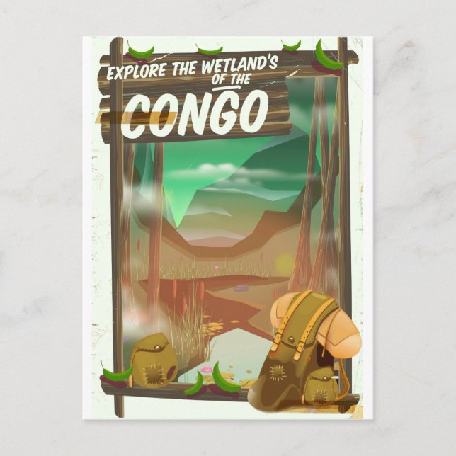 Explore the Wetlands of the Congo Postcard (Front)