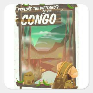 Explore the Wetlands of the Congo Square Sticker