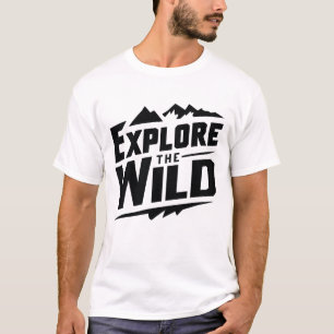 Explore the wild design on a white T-Shirt