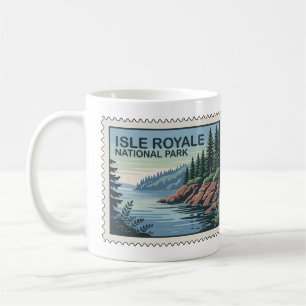 Explore the Wild Side of Isle Royale Stamp Coffee Mug
