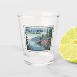 Explore the Wild Side of Isle Royale Stamp Shot Glass