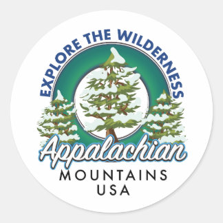 Explore the Wilderness Appalachian Mountains trave Classic Round Sticker