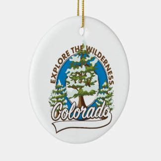 Explore the Wilderness, Colorado Ceramic Tree Decoration