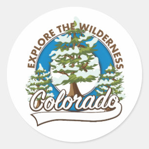 Explore the Wilderness, Colorado Classic Round Sticker