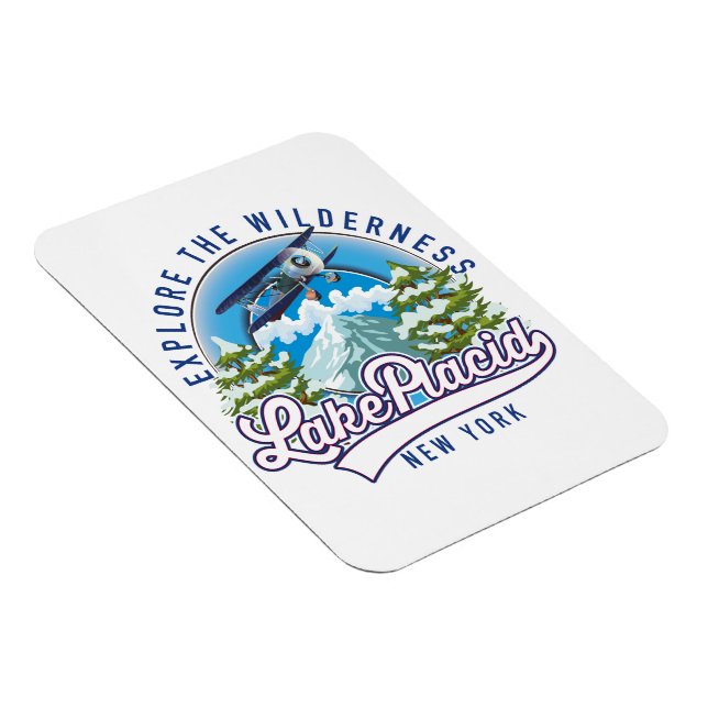 Explore the wilderness, lake placid magnet (Right Side)