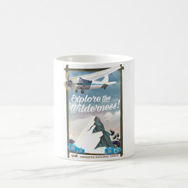 Explore the Wilderness! Mountains Coffee Mug (Center)