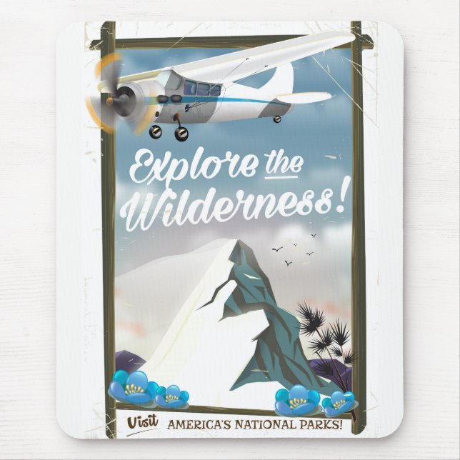 Explore the Wilderness! Mountains Mouse Mat (Front)