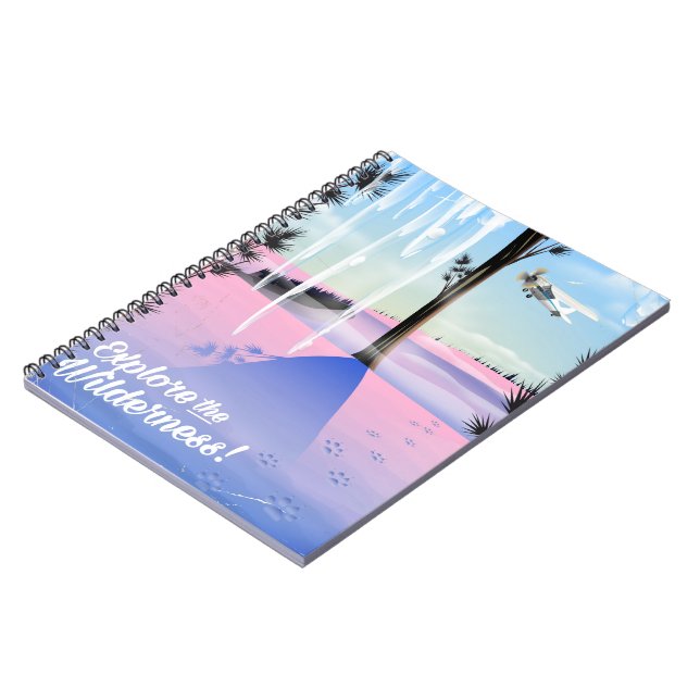 Explore the wilderness! Winter animal prints Notebook (Left Side)