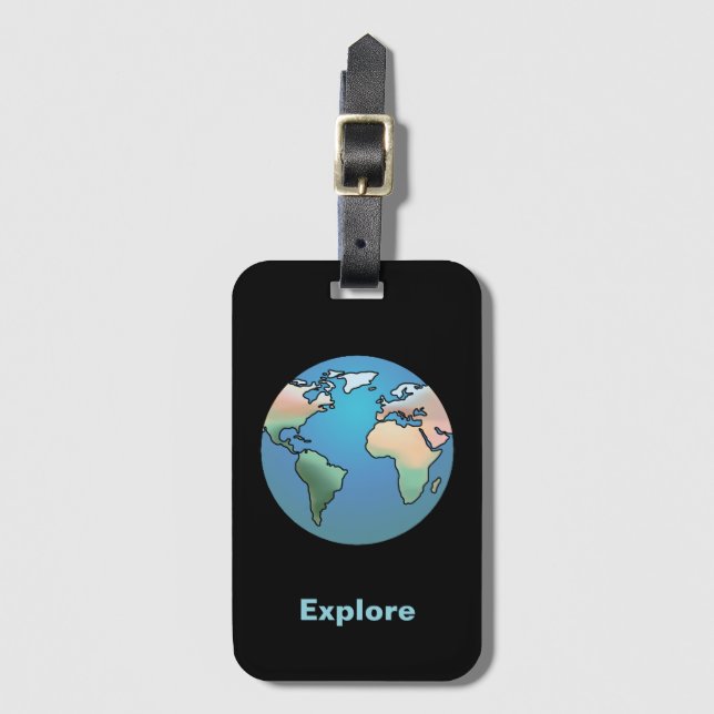 Explore the world luggage tag (Front Vertical)