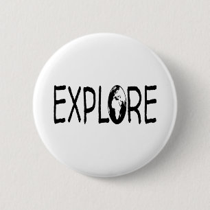 Explore The World. Travelers Backpackers 6 Cm Round Badge